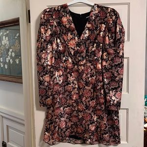 Metallic Print Dress